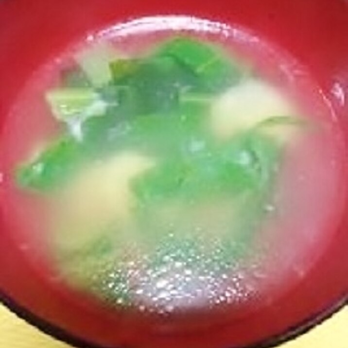 【簡単♪】里芋とチンゲン菜の鶏がらスープ